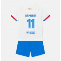 Camisa de Futebol Barcelona Raphinha Belloli #11 Equipamento Secundário Infantil 2023-24 Manga Curta (+ Calças curtas)